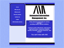 Tablet Screenshot of aimwebdesign.com